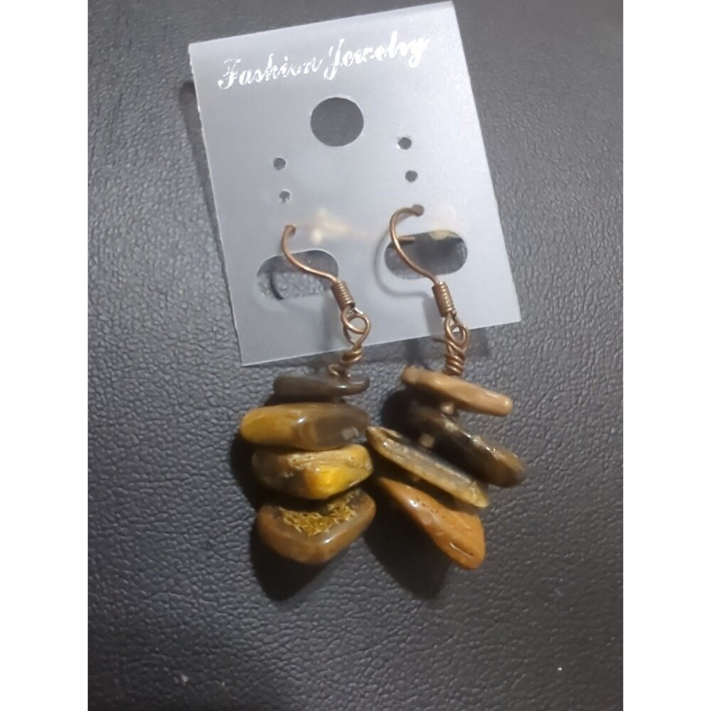 Tigers Eye Gemstone Earrings